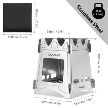 Lixada camping stove cross-stand trivet stabilizes cookware on uneven ground.