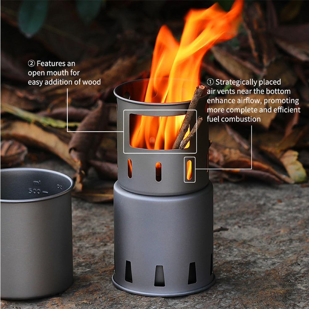 Lixada camping stove foldable design for quick, tool-free setup.