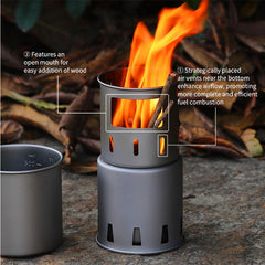 Lixada camping stove foldable design for quick, tool-free setup.