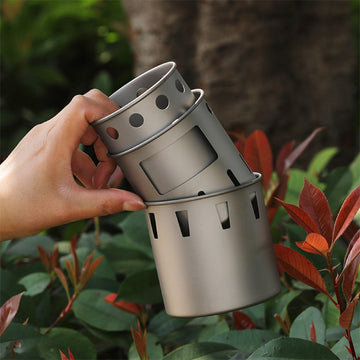 Lixada camping stove weighs 190g for ultralight backpacking.