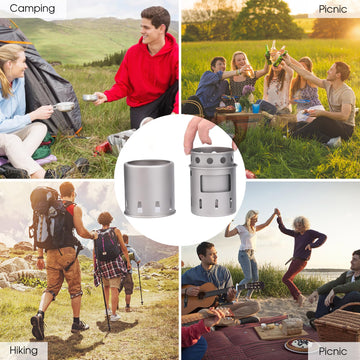 Lixada camping stove includes mesh storage bag for carry and organization.