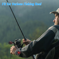 Lixada carbon fiber reel handle close-up shows ultra-light construction