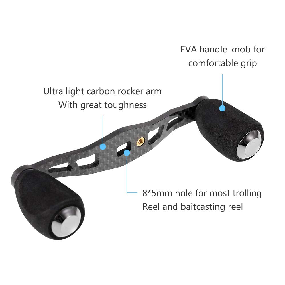 Right-handed reel handle suitable for baitcasting reels