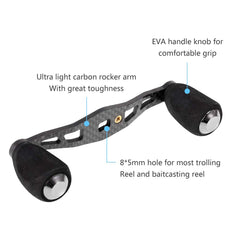 Right-handed reel handle suitable for baitcasting reels