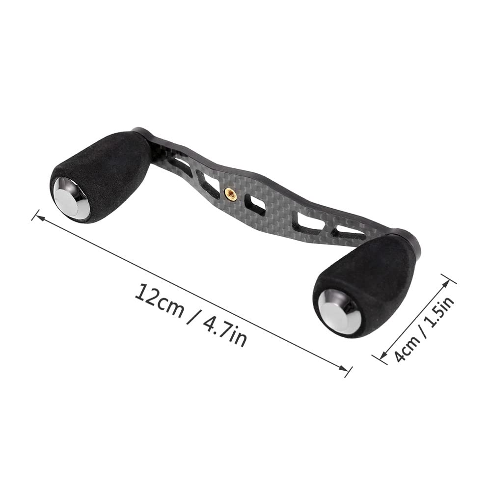 Ergonomic carbon reel handle design for comfort