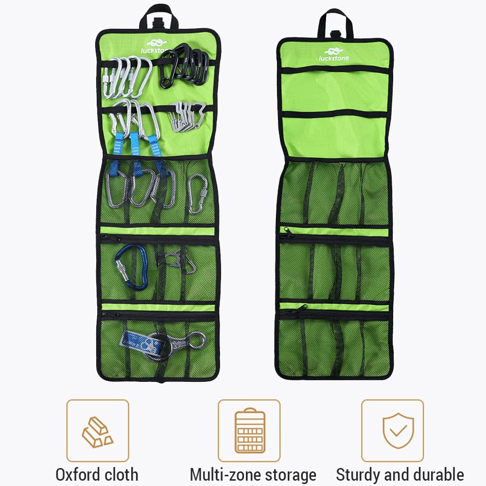 Lixada climbing quickdraw bag carabiner organization keeps gear visible and tidy