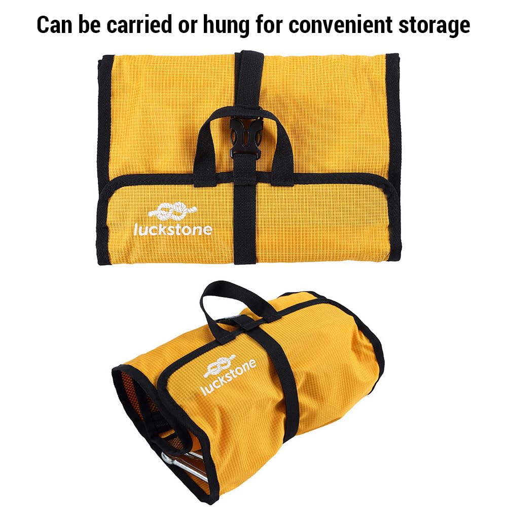 Lixada climbing quickdraw bag hanging loops and mesh pockets for quick checks