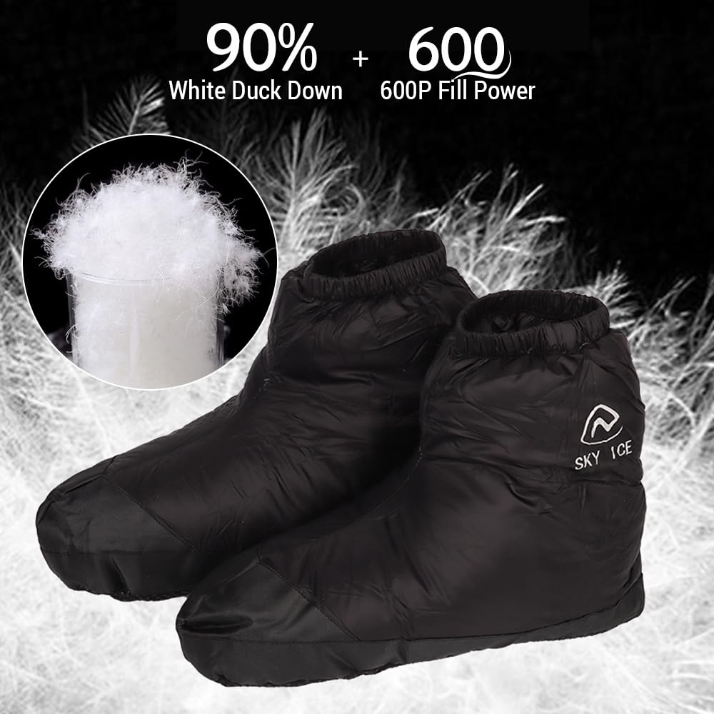 Lixada Down Booties highlighting 90 percent high-loft down warmth