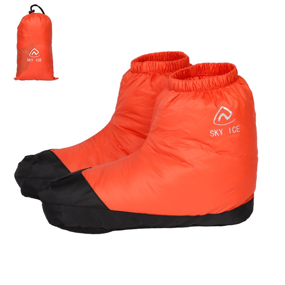 Lixada down booties with waterproof nylon keep feet dry in wet weather