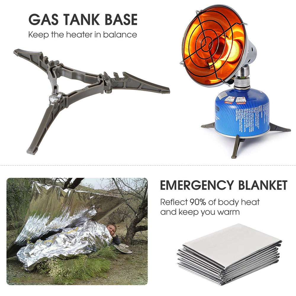 Lixada emergency blanket with clips ready for cold-weather use