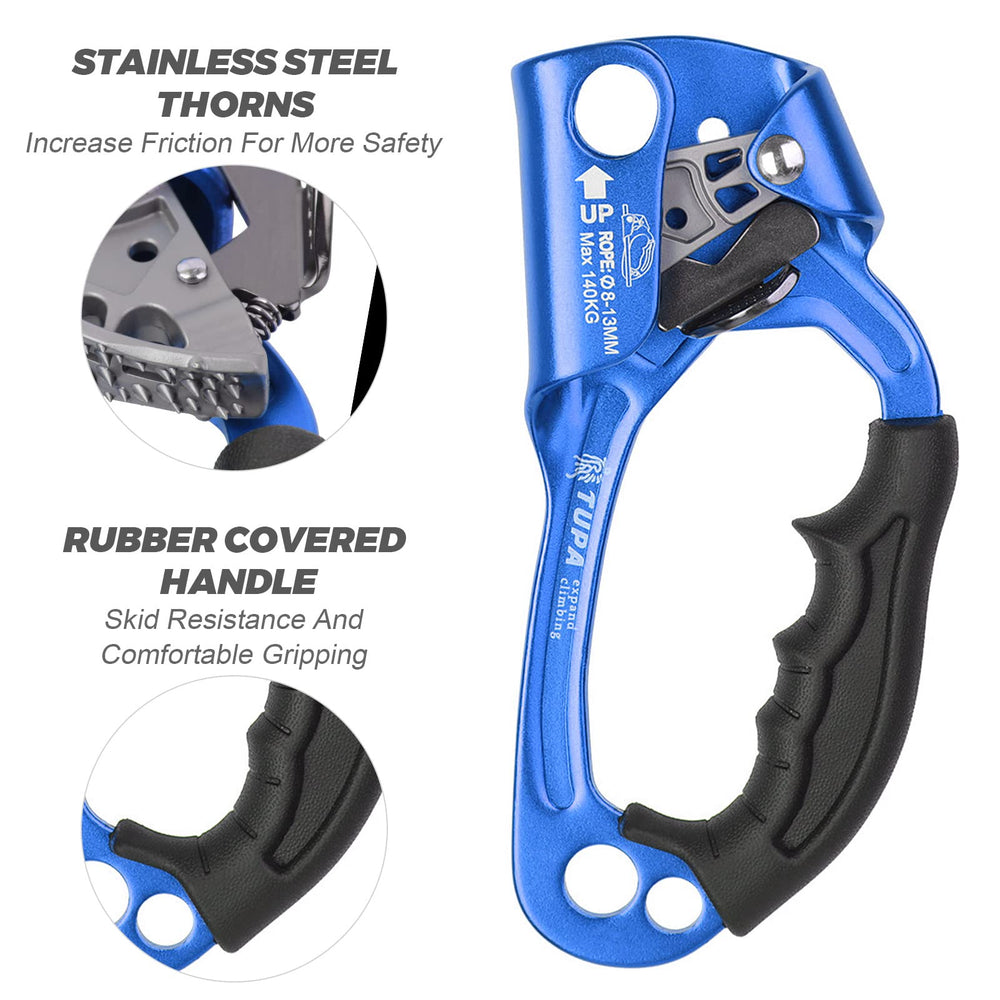 Lixada ergonomic rubber handle enables one-handed operation with a secure grip.