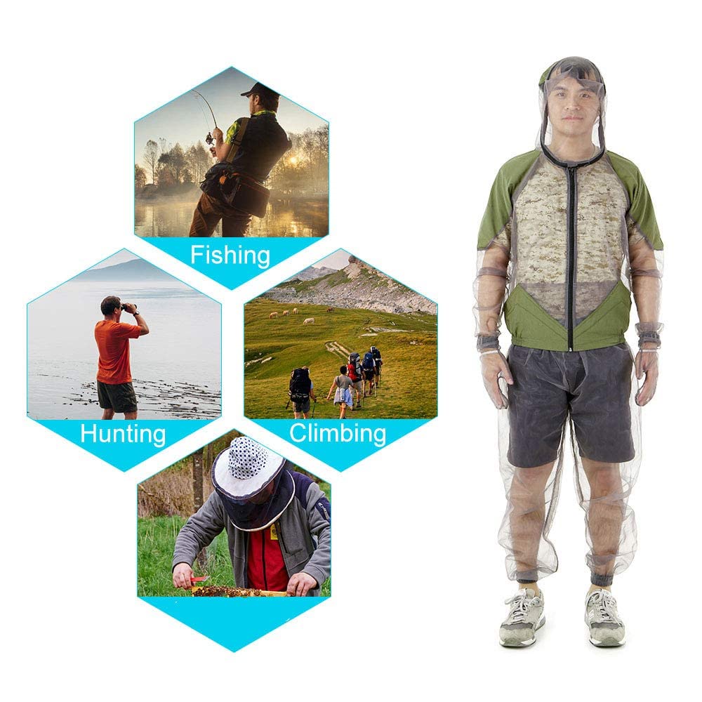 Lixada Fine Net Cover adjustable waist and cuffs for a comfortable fit.