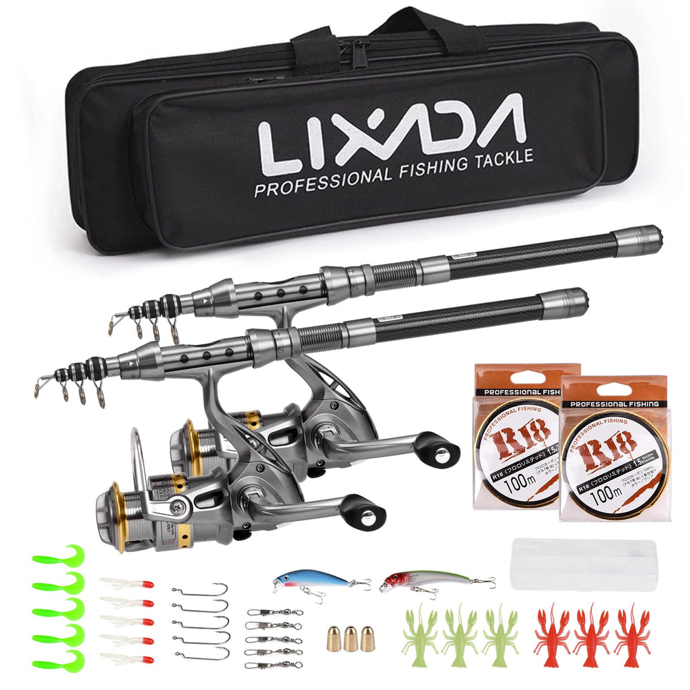 Lixada rod assembly with carbon-fiber construction for strength
