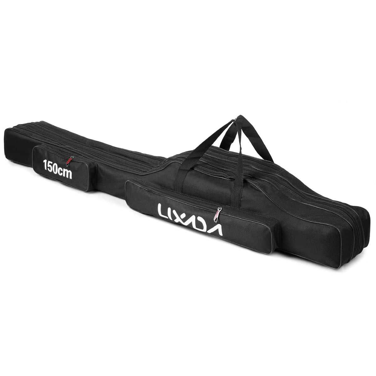 Lixada fishing rod case 90cm side view highlighting durable construction for travel