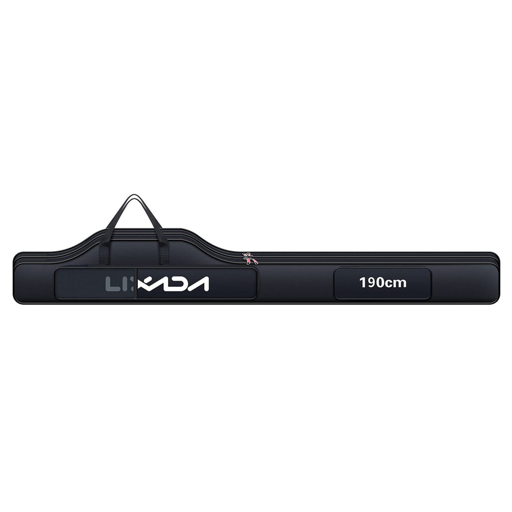 Lixada fishing rod case with foldable design for easy transport and protection.