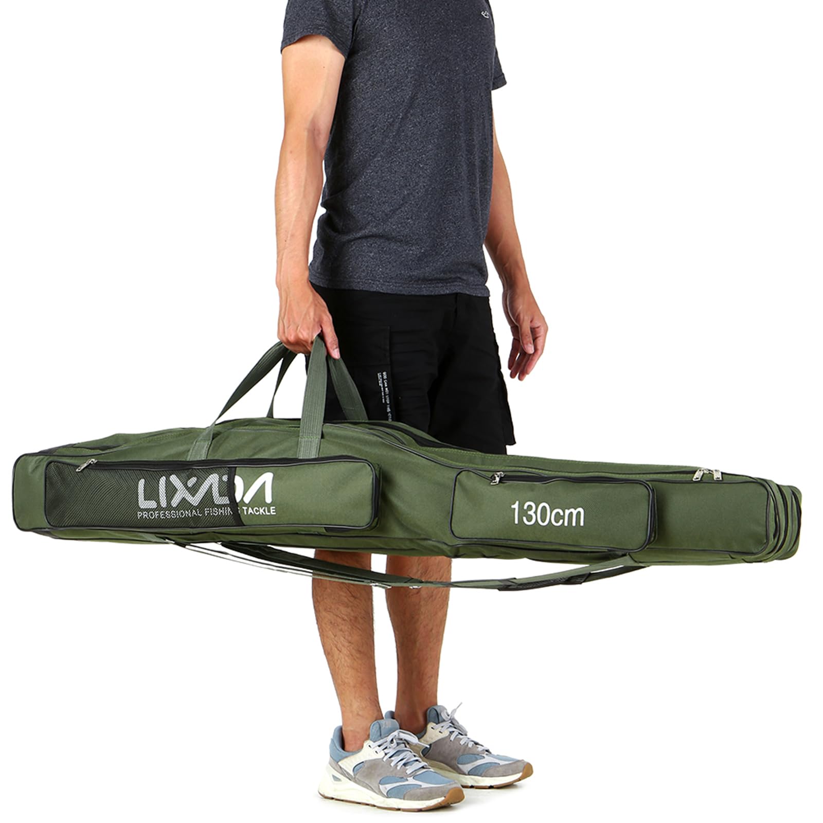 Lixada front pockets provide extra space for lures and tackle.