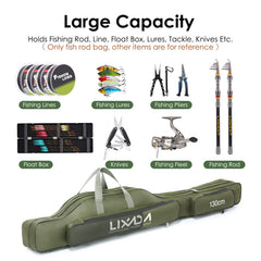 Lixada fishing rod case breathable mesh pocket for gloves