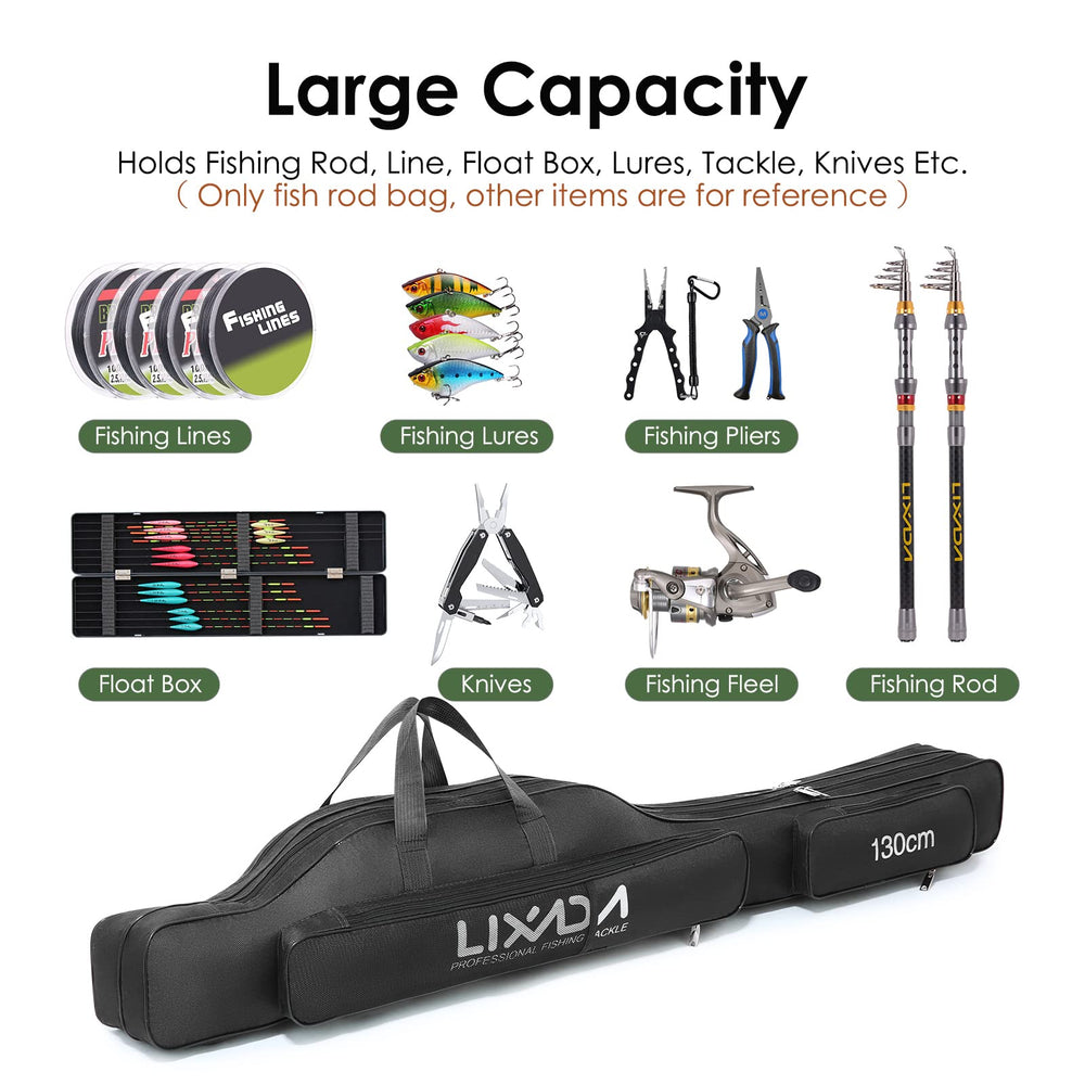 Lixada Fishing Rod Case - portable with shoulder strap for easy carry