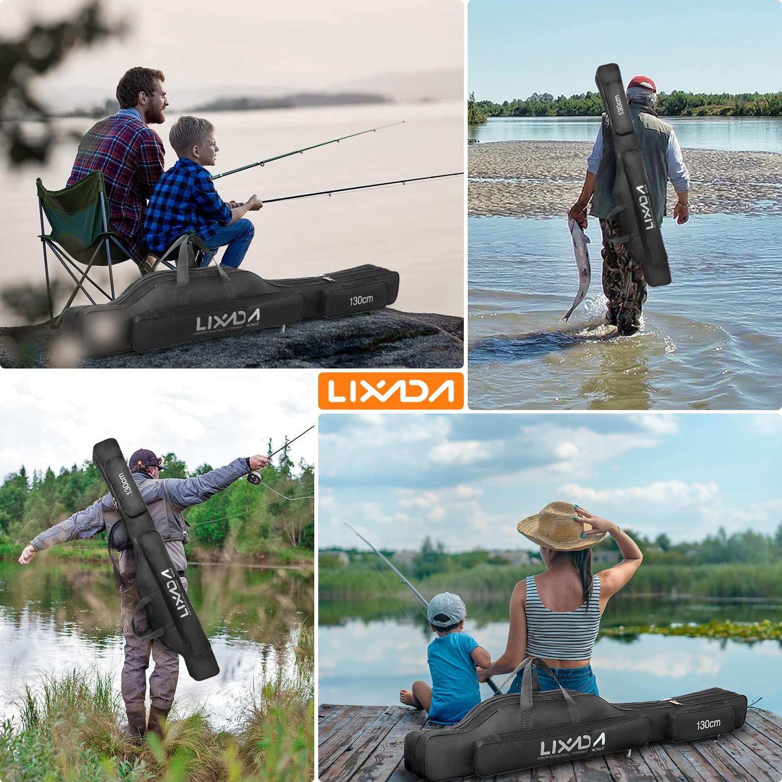Lixada Fishing Rod Case - 100–150 cm options suit different rod lengths