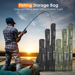 Lixada fishing rod case wide opening for quick access to rods and reels