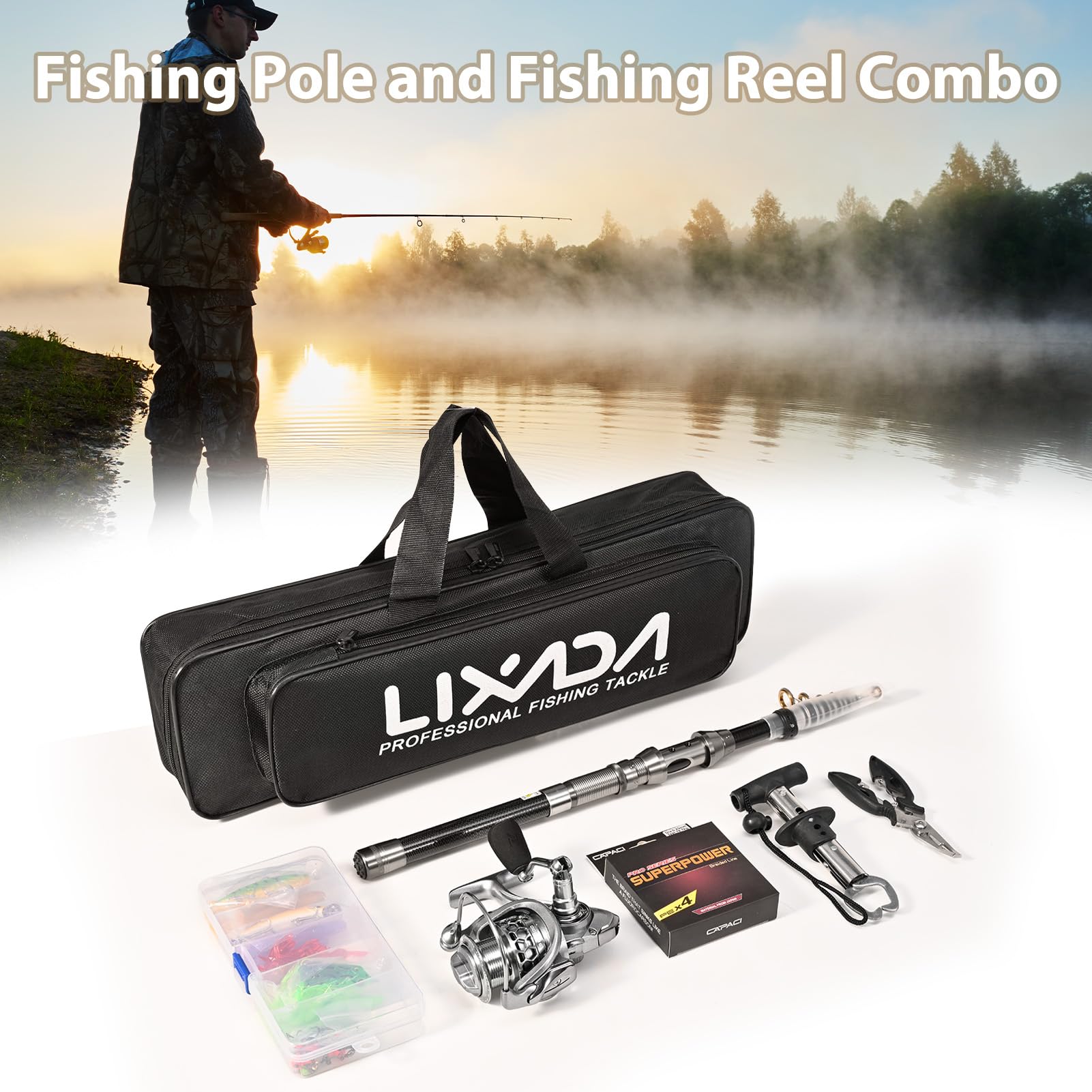 Lixada carry bag protects gear with compartments during trips.