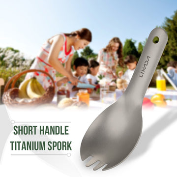 Lixada flat-head titanium spoon is smooth and easy to clean.