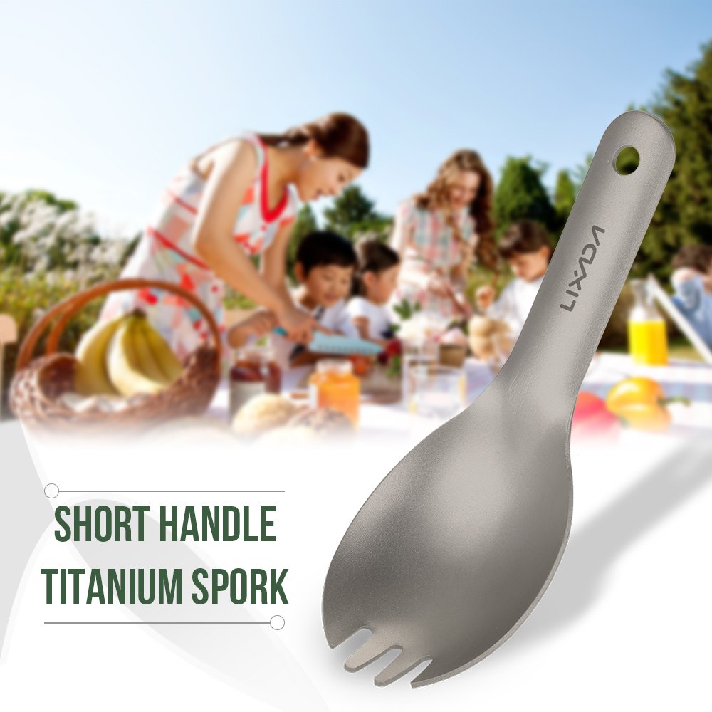 Lixada flat-head titanium spoon is smooth and easy to clean.