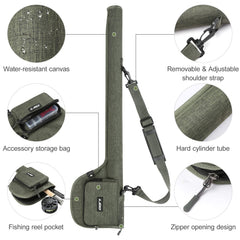 Lixada hard rod tube provides rigid protection for fly rods during transport.