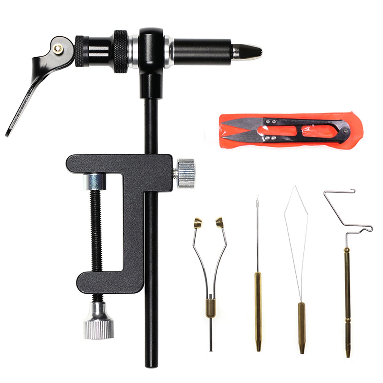 Fly tying vise with 1mm max jaw opening for fly fishing