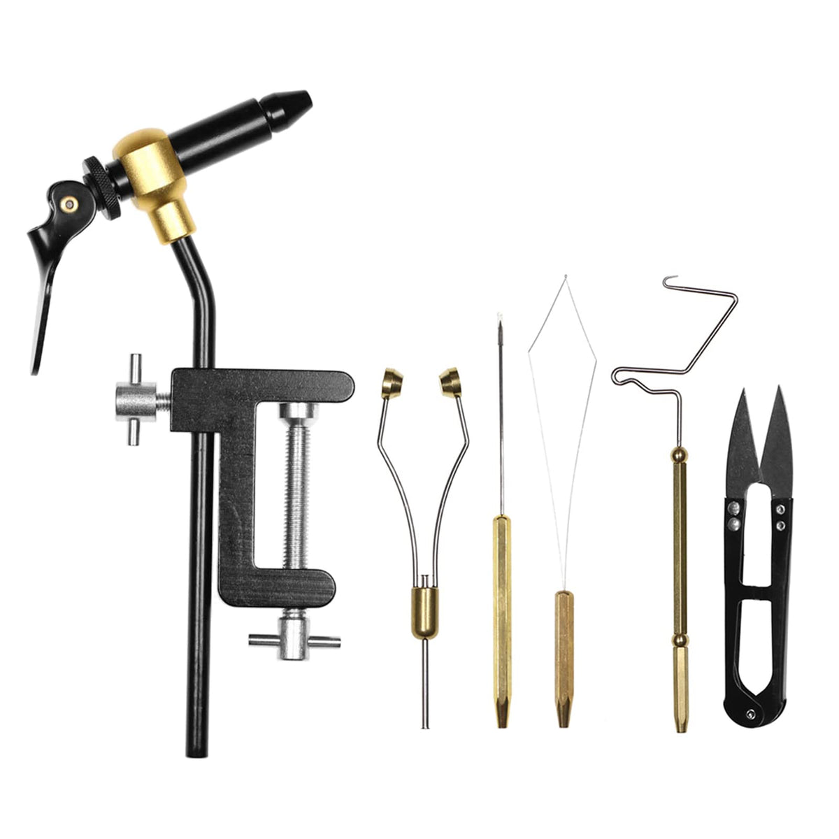 Lixada fly tying vise holding a hook