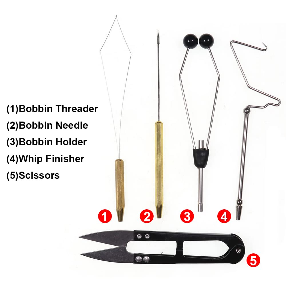 Scissors for precise fly tying in a compact kit