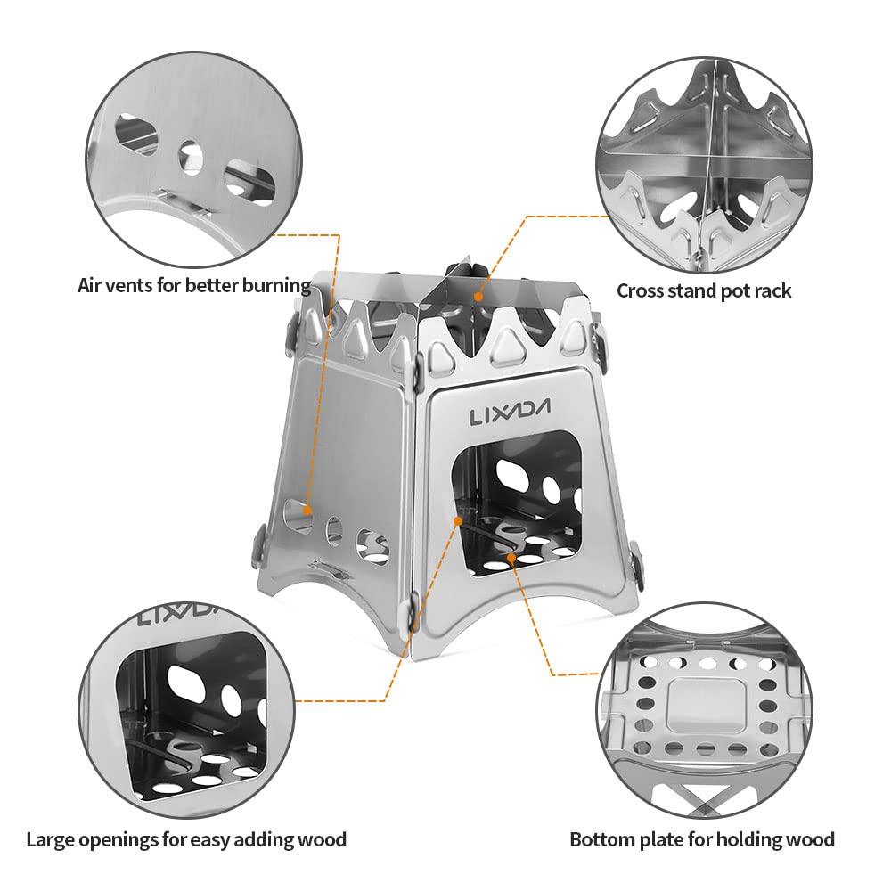 Lixada foldable stove compact design fits in a small backpack