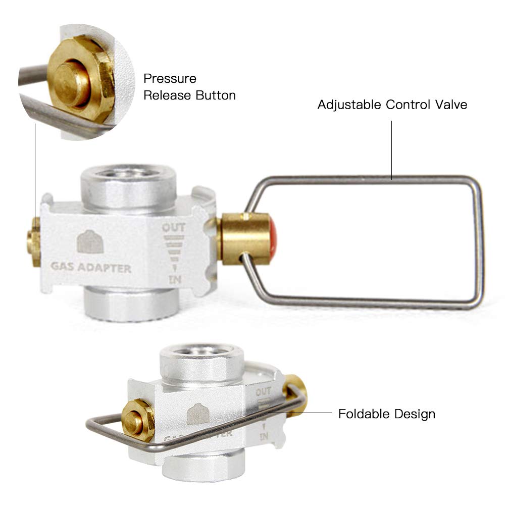 Lixada Gas Saver Plus Lindal valve canister use illustration
