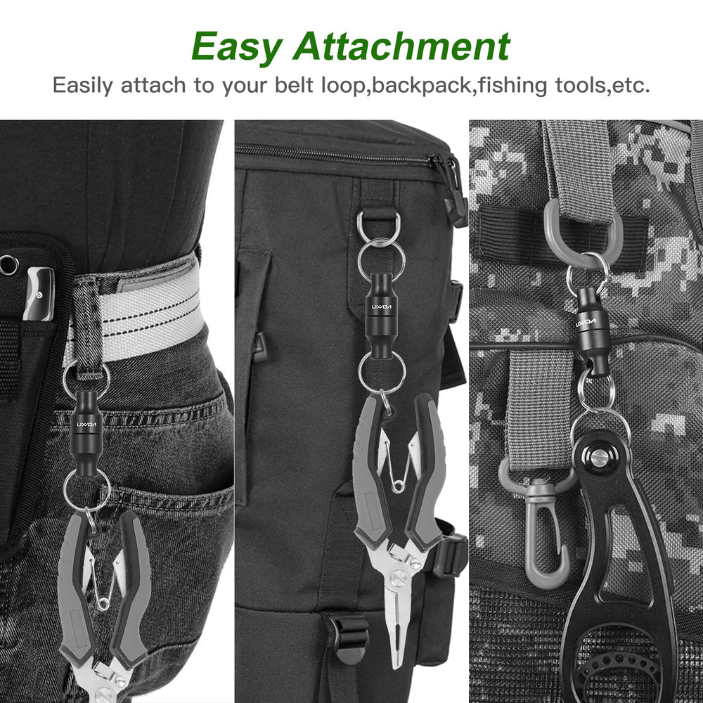 Lixada hands-free magnetic release enables quick access to gear.
