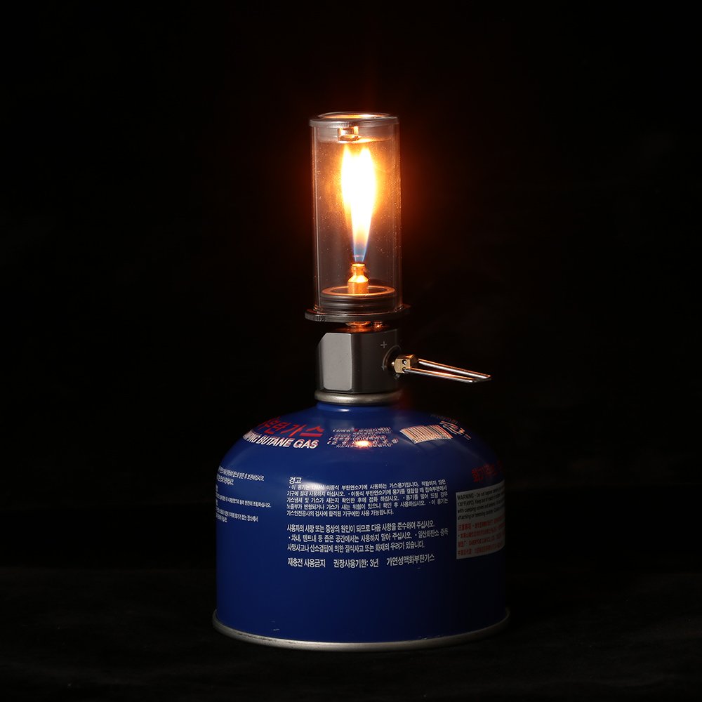Lixada lamp light butane lantern flame control rotate shade enables adjustable brightness