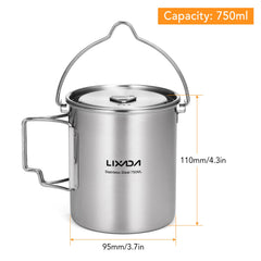 Lixada cup lid attached to reduce heat loss and keep debris out.