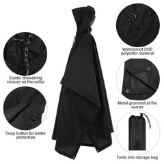 Lixada waterproof 210T poncho used as a flat tarp