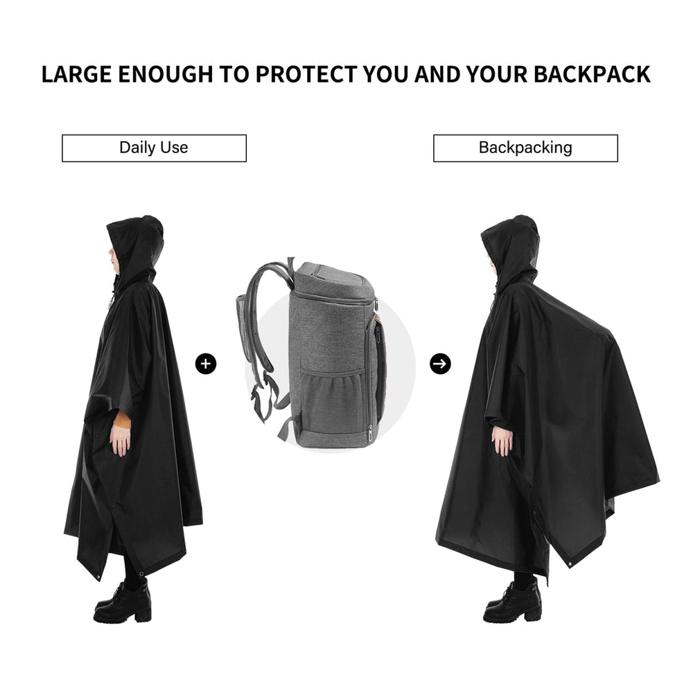 Lixada military rain poncho is lightweight and packable