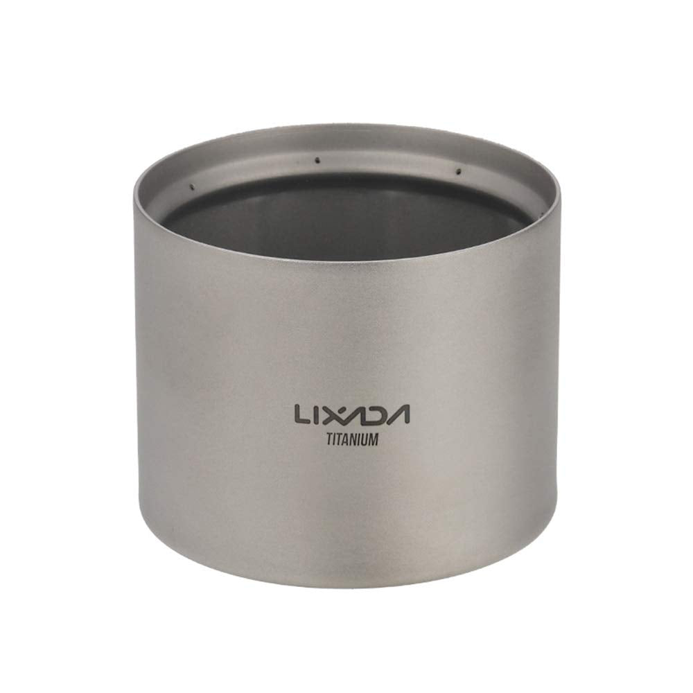Lixada mini titanium stove cross stand, top view, highlighting compact portable design.