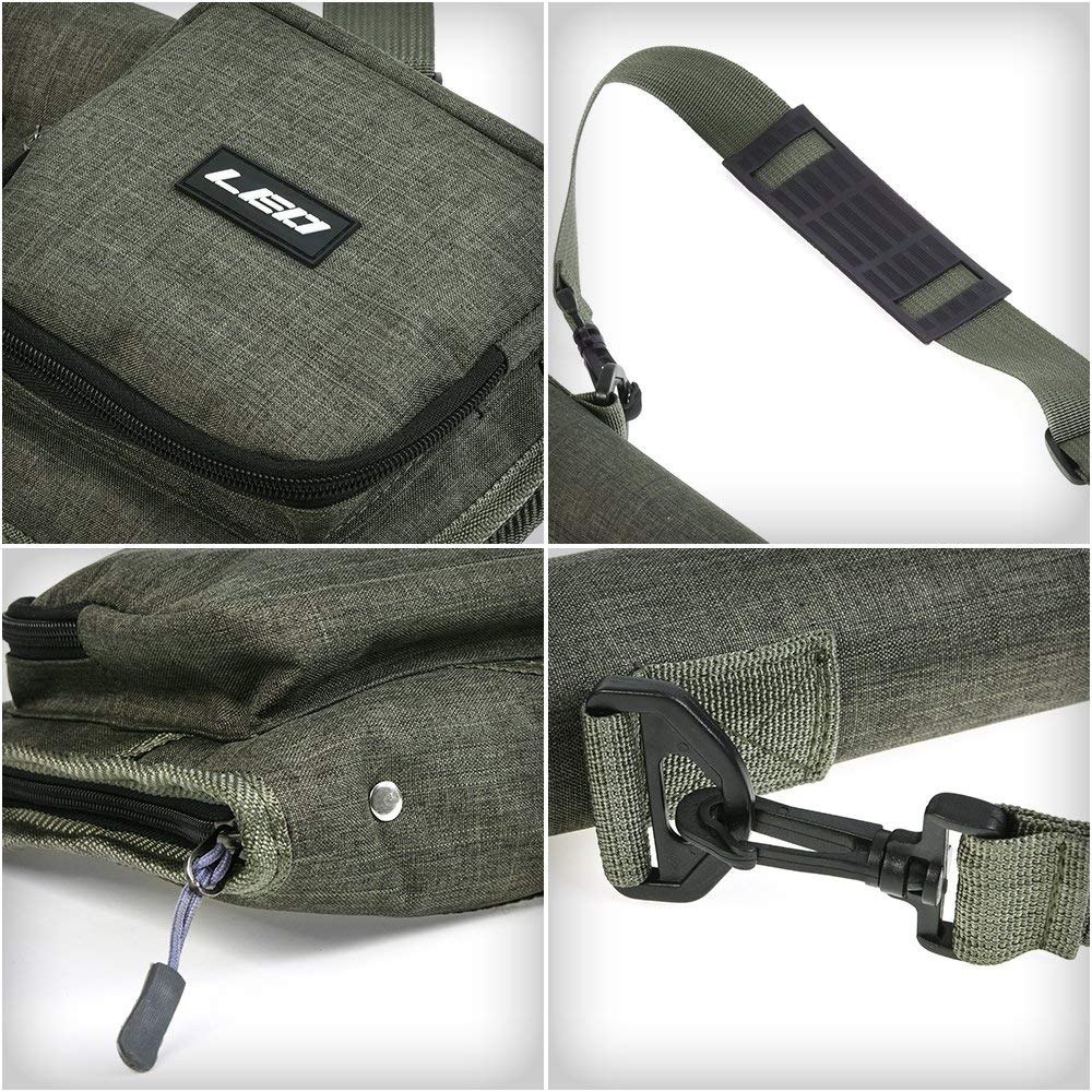 Lixada 9-foot four-piece carbon fiber rod—sturdy and portable.