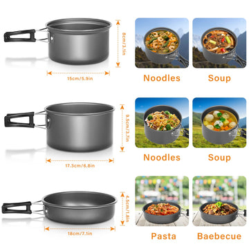 Lixada non-stick aluminum cookware for easy cleanup after meals