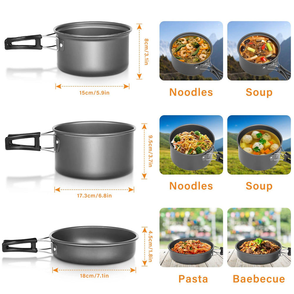 Lixada non-stick aluminum cookware for easy cleanup after meals