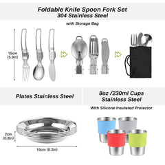 Lixada pots with non-stick coating for easy cleanup on trail.