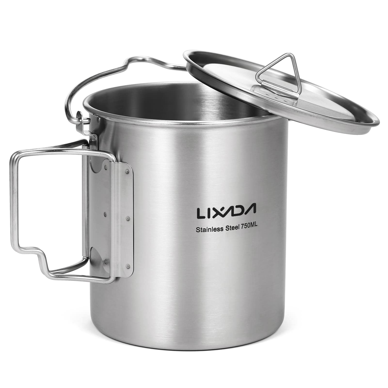 Lixada cup designed for open-flame compatibility on campsite stoves.