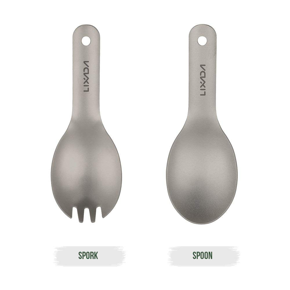 Lixada outdoor camping spoon ideal for campsites and hikes.