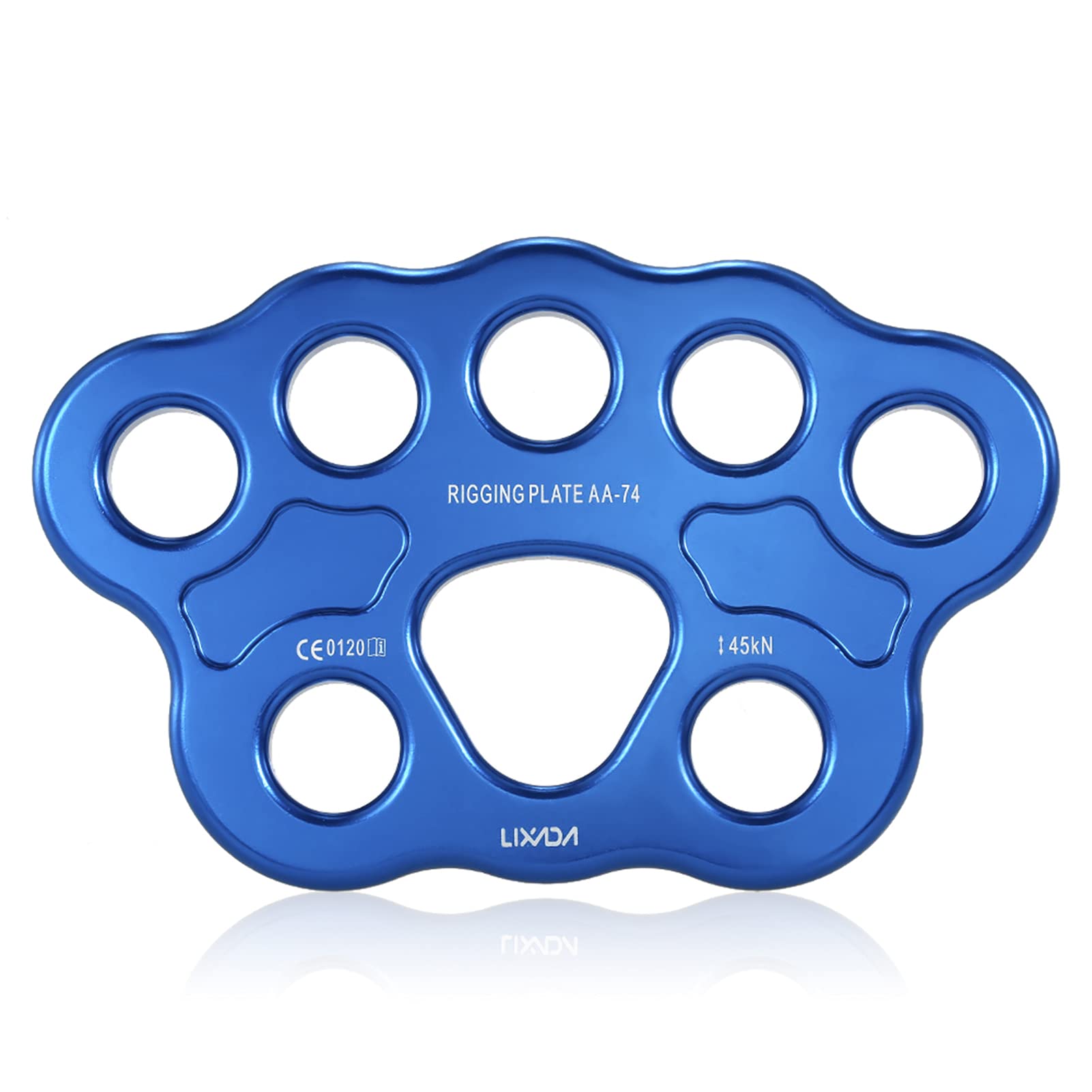 Lixada Paw Rigging Plate with 8 holes enables flexible anchor configurations for climbing.
