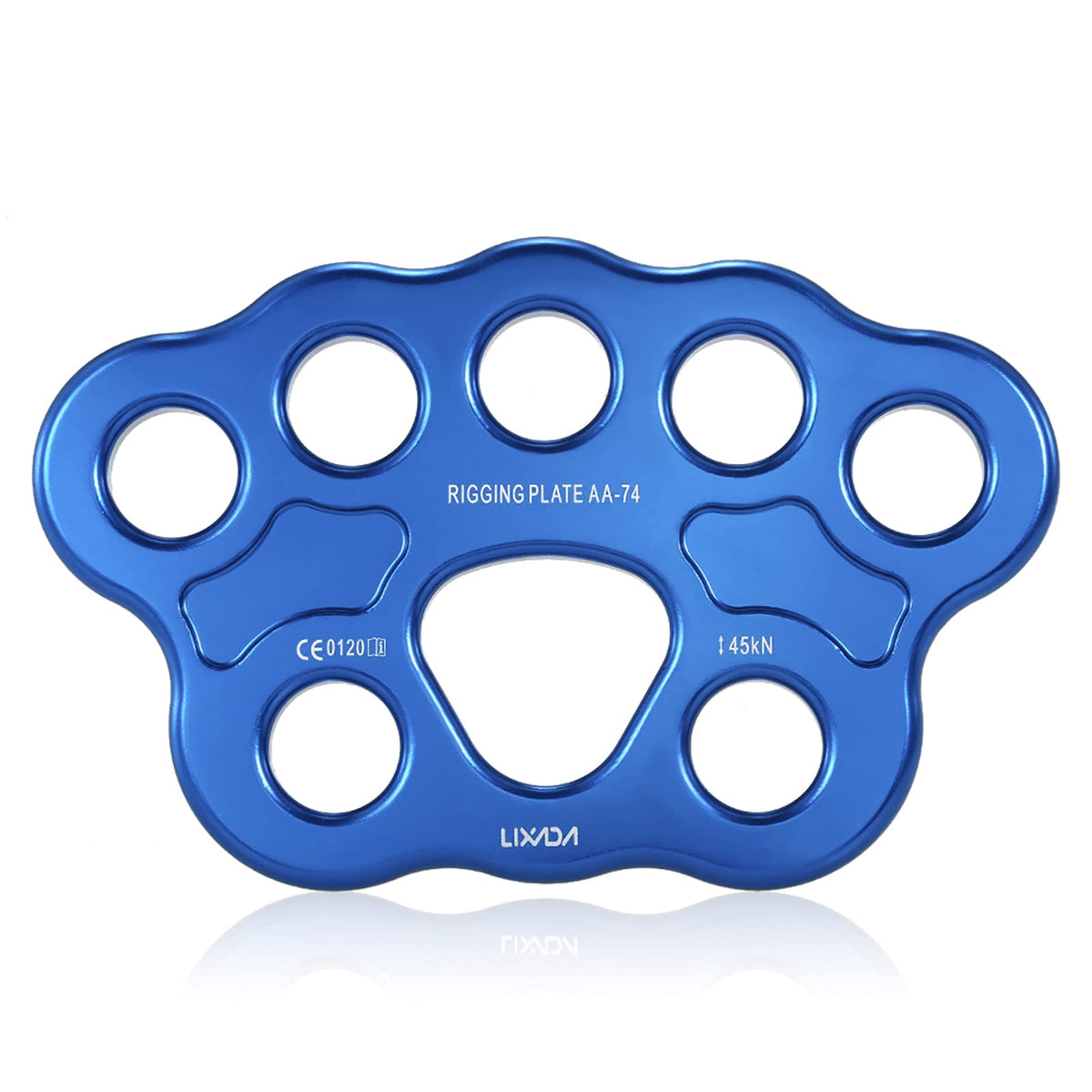 Lixada Paw Rigging Plate with 8 holes enables flexible anchor configurations for climbing.