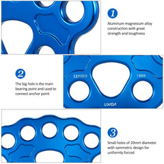 Lixada Paw Rigging Plate with symmetric design promotes balanced loading across anchors.