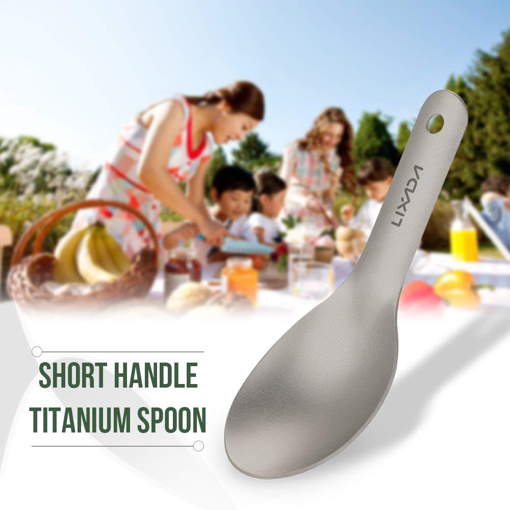 Lixada picnic spoon handy for casual outdoor dining.