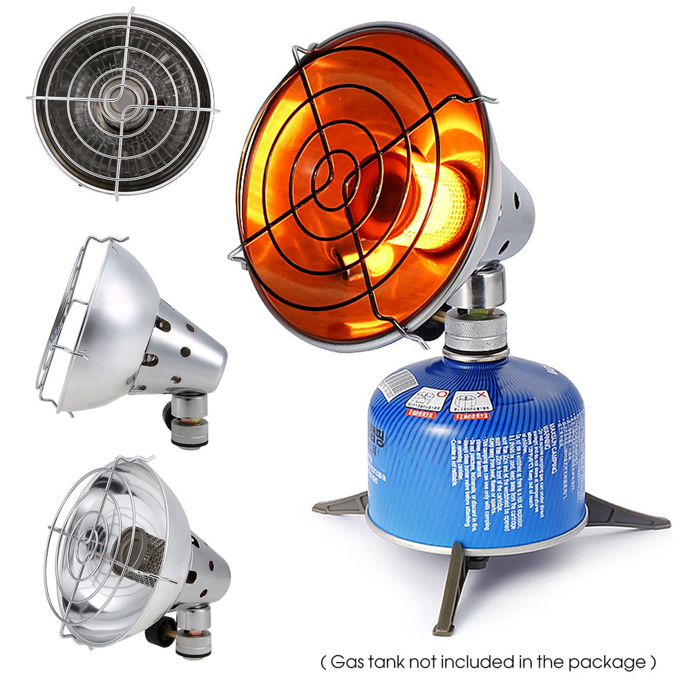 Lixada portable gas heater side view highlights stable base and balance